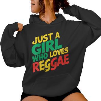 Just A Girl Who Loves Reggae intage Musique Sweat à capuche femme - Cadeauxyz