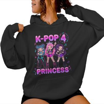 K Pop 4 Anni Compleanno 4 ° Compleanno Ragazza K-Pop Principessa Felpa con cappuccio da donna - Novitaregali