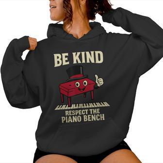 Be Kind Piano Fantaisie Pour Amateur De Musique Graphique Humoristique Sweat à capuche femme - Cadeauxyz