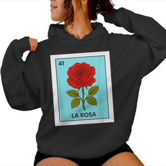 La Rosa Card Mexican Lottery Kids Mexico Women Hoodie - Thegiftio UK
