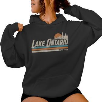 Lake Ontario Est 1656 Vintage Retro Great Lakes Women Women Hoodie - Thegiftio UK