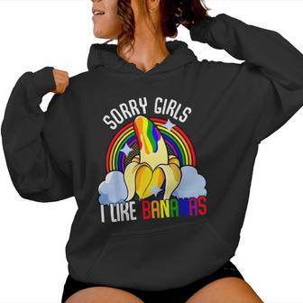 Lgbt Banana Gay Pride Month Queer Loiento Chica Me Gustan Los Plátanos Sudadera con capucha para mujer - Regaloses