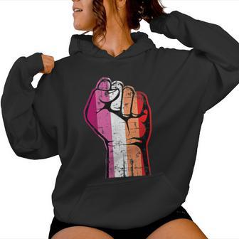 Lgbt Lgbtq Pride Awareness Pocket Fist Für Lesbische Frauen Kapuzenpullover für Damen - Geschenkecke