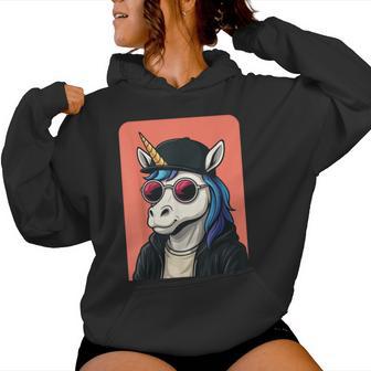 Licorne Portant Des Lunettes Deoleil Homme Licorne Graphique Sweat à capuche femme - Cadeauxyz