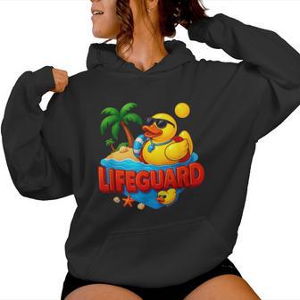 Lifeguards Rubber Duck Beach Summer Sunglasses Pool Women Hoodie - Thegiftio UK