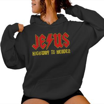 Lord Christ Jesus Highway To Heaven Christian Rock Women Hoodie - Thegiftio UK