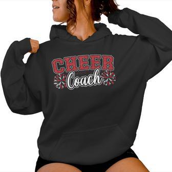 Loud Proud Cheer Coach Pom Poms Red Black Cheerleader Women Women Hoodie - Thegiftio UK