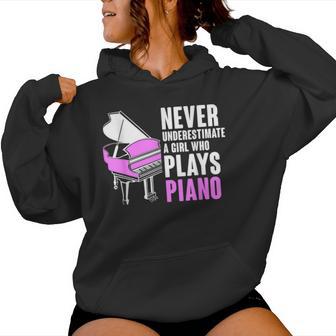 Maiottovalutare Una Ragazza Cheuona Pianista Pianista Pianista Felpa con cappuccio da donna - Novitaregali