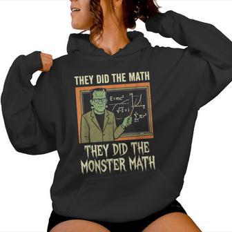 Math Halloween Costume Teacher Punny Stem Monster Dad Joke Women Hoodie - Thegiftio UK