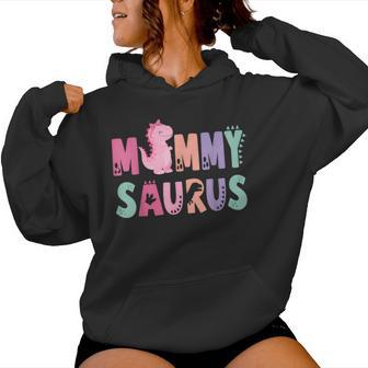 Mommy Saurus Mom Dinosaur Three Rex Birthday Boy Girl Women Hoodie - Thegiftio UK