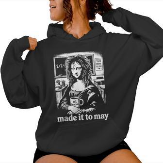 Mona Lisa Teacher Novelty Lustiger Lehrer Im Retro-Look Kapuzenpullover für Damen - Geschenkecke