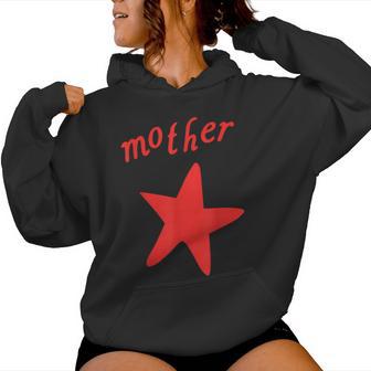 Mother With Star Mother's Day Minimalist Red Graphic Women Women Hoodie - Thegiftio UK