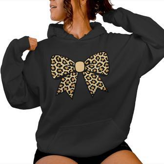 Motif Nœud Imprimé Léopard Sweat à capuche femme - Cadeauxyz