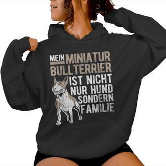 Nicht Nur Hund Familie Hunde Mama Miniatur Bullterrier Kapuzenpullover für Damen - Geschenkecke