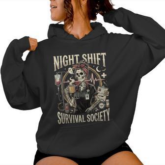 Night Shift Survival Society Er Nurse Women Hoodie - Thegiftio UK