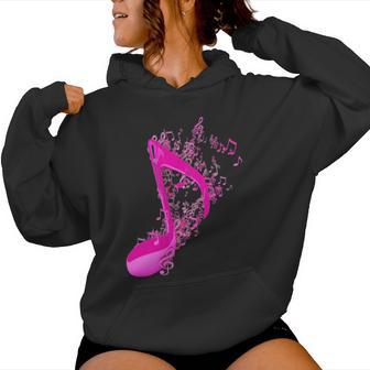 Nota Musical Para Hombres Y Es Notas Musicales Amantes De La Música In Mangas Sudadera con capucha para mujer - Regaloses