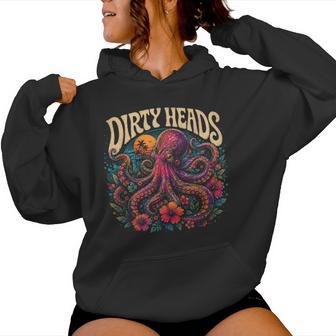 Octopus Lover Floral Octopus Ocean Sea Animal Dirty Heads Women Hoodie - Thegiftio UK