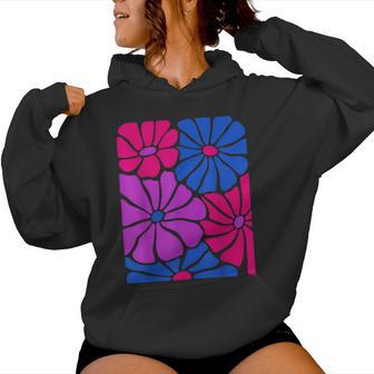 Orgullo Bisexual Patrón Floral Bandera Colores Sudadera con capucha para mujer - Regaloses