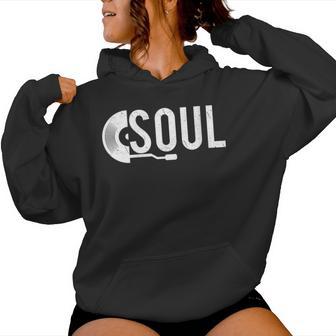 Oul Record Jazz Funk Tocadiscosinilo Músicaaxofón Piano Cuello Sudadera con capucha para mujer - Regaloses