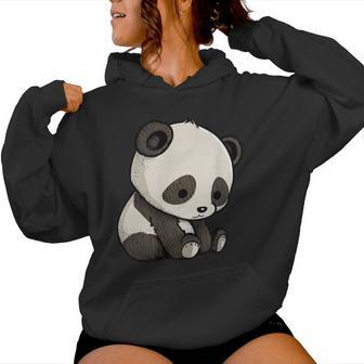 Panda Triste Cartoon Animal Mignon Graphique Anime Kawaii Sweat à capuche femme - Cadeauxyz