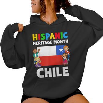 Hispanic Heritage Month Chile Flag Boys Girls Kids Women Hoodie - Thegiftio UK