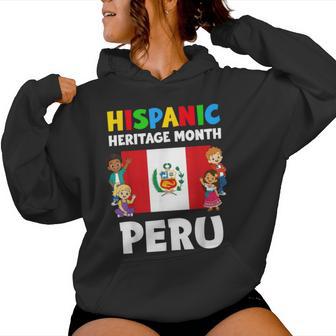 Hispanic Heritage Month Peru Flag Boys Girls Kids Women Hoodie - Thegiftio UK