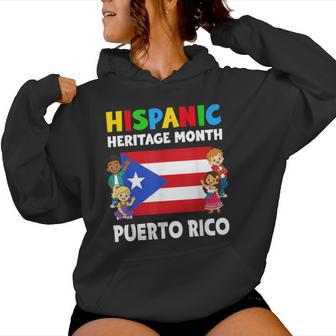 Hispanic Heritage Month Puerto Rico Flag Boys Girls Kids Women Hoodie - Thegiftio UK