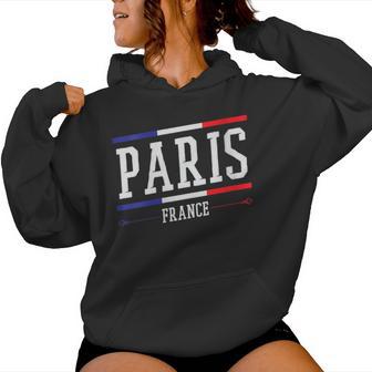 París Francia Fiesta Nacional Recuerdos De París Cuello Sudadera con capucha para mujer - Regaloses