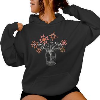 Patchwork Posy Jar Quilt Block Flower Patchwork Women Hoodie - Thegiftio UK