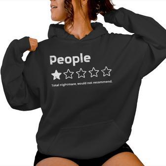 People 1 Star Nightmare Not Recommend Saying Women Women Hoodie - Thegiftio UK