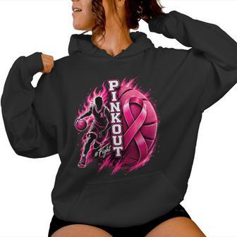 Pink Out Basketball Breast Cancer Awareness Month Women Women Hoodie - Thegiftio UK