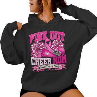 Pink Out Cheer Mom Cheer For A Cure Breast Cancer Awareness Women Hoodie - Thegiftio UK