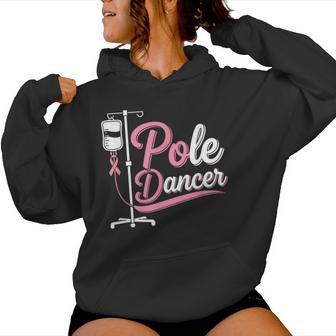 Pole Dancer Breast Cancer Awareness Month Humor Women Women Hoodie - Thegiftio UK