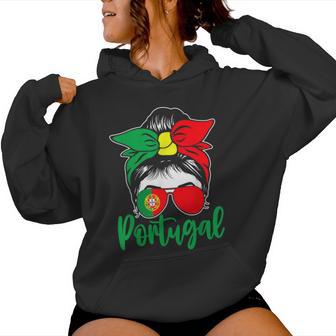 Portugiesisches Mädchen Unordentliches Haar Portugal Pride Damen Kapuzenpullover für Damen - Geschenkecke