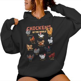 Poulets Du Monde Animaux De La Ferme Sweat à capuche femme - Cadeauxyz