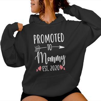 Promoted To Mommy Est 2020 Christmas Ideas For Mom Women Hoodie | Seseable UK
