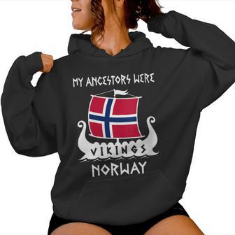 Regalo De Noruega Norwege Noruega Norge North Cape Oslo Cuello Sudadera con capucha para mujer - Regaloses