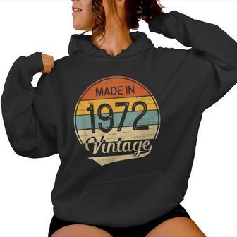 Regalo Hombre 1972 Cumpleaños -Intage Made In 1972 Sudadera con capucha para mujer - Regaloses