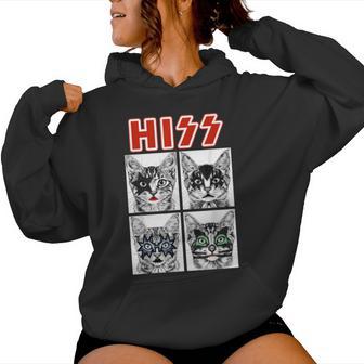Retro Cat Rock Music Concierto Band Hombres Niños Es Gato Divertido Sudadera con capucha para mujer - Regaloses