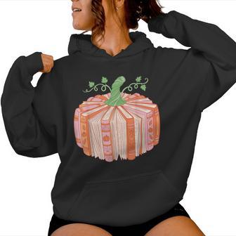 Retro Vintage Fall Book Pumpkin Witch Bookworms Librarians Women Hoodie - Thegiftio UK