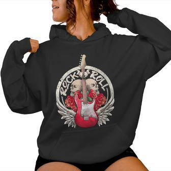 Lets Rock & Roll Mainqueletteintage Rétro Rock Concert Sweat à capuche femme - Cadeauxyz