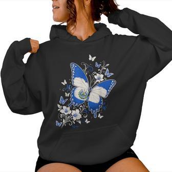 Salvadoran Girl Guanaco Butterfly Salvi El Salvadoran Women Hoodie - Thegiftio UK