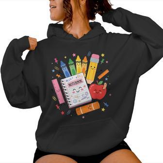School Supplies Back To School Teacher Women Hoodie - Thegiftio UK