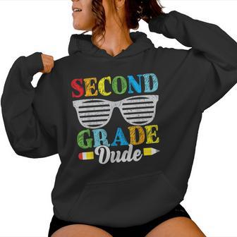 Second Grade Dude Back To School Kids Toddlers Women Hoodie - Thegiftio UK