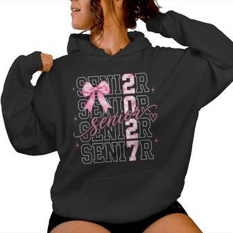 Senior 2027 Class Of 2027 Coquette Bow Graduation 2027 Girls Women Hoodie | Seseable UK