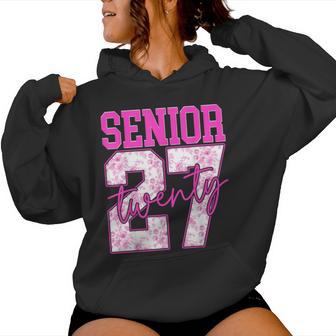 Senior 2027 Class Of 2027 Pink Flower Graduation Grad Girl Women Hoodie - Thegiftio UK