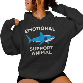 Shark Emotional Support Animal Humor Kids Women Hoodie | Seseable UK