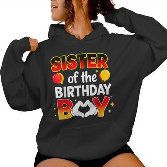 Sister Of The Birthday Boy Matching Family Birthday Party Women Hoodie - Thegiftio UK