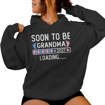 Soon To Be Grandma 2027 Loading Pregnancy Announcement 2027 Women Hoodie - Thegiftio UK