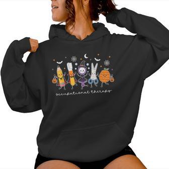 Spooky Cute Doodle Occupational Therapy Halloween Ota Fall Women Hoodie - Thegiftio UK